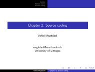 Chapter 2: Source coding