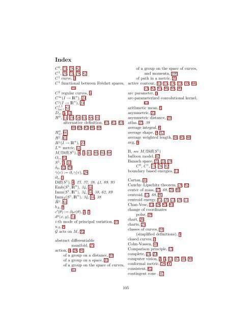 Metrics of curves in shape optimization and analysis - Andrea Carlo ...