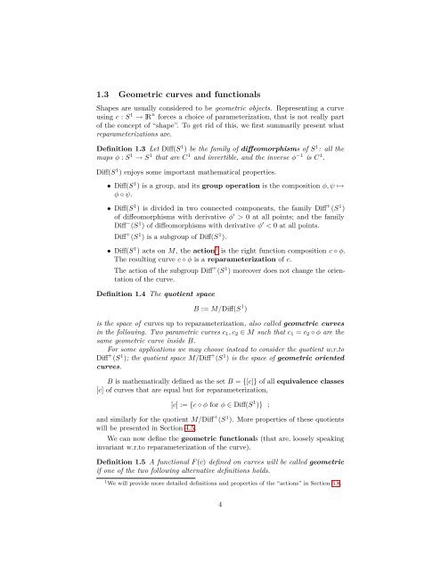 Metrics of curves in shape optimization and analysis - Andrea Carlo ...