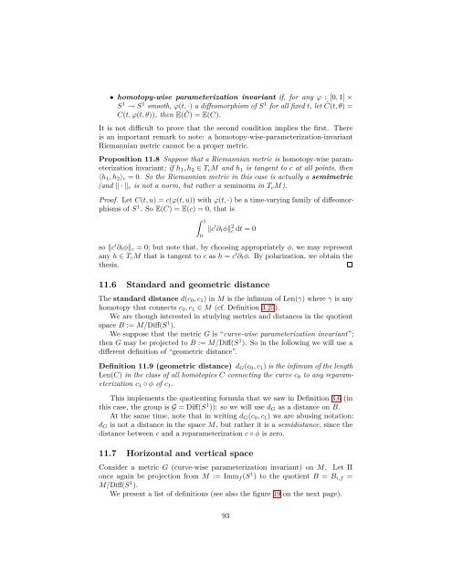 Metrics of curves in shape optimization and analysis - Andrea Carlo ...