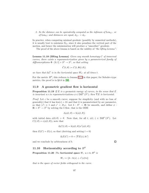 Metrics of curves in shape optimization and analysis - Andrea Carlo ...