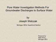 Pore Water Investigation Methods For Groundwater Discharges to ...