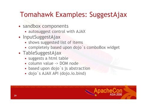 Ajax in Apache MyFaces - ApacheCon