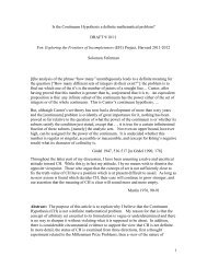 Is the Continuum Hypothesis a definite ... - Logic at Harvard