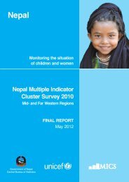 NMICS 2010 Report - Central Bureau of Statistics