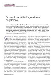 Gonokokkiartriitti diagnostisena ongelmana - Terveyskirjasto