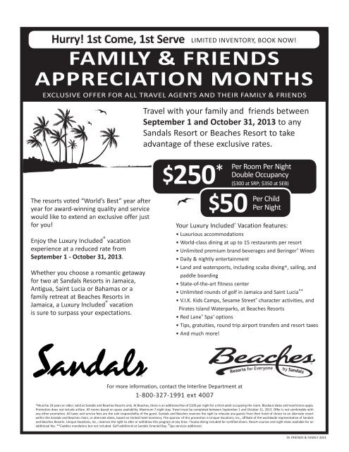Download Sandals & Beaches Resorts Friends ... - spoiled agent
