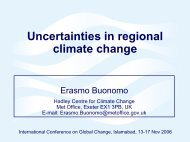 Uncertainties in regional climate change - National Centre for Physics