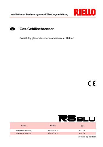 Gas-Gebläsebrenner