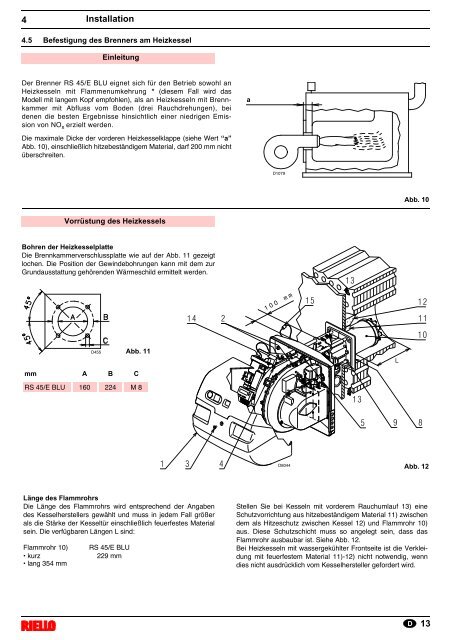 Gas-Gebläsebrenner