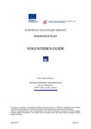 European Voluntary Service - Insurance Details