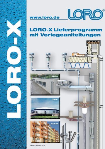 LORO-X Lieferprogramm mit Verlegeanlteitungen