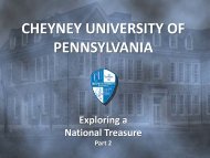 The Institute for Colored Youth - Cheyney University of Pennsylvania