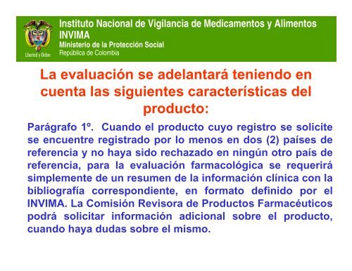 Instituto Nacional de Vigilancia de Medicamentos y Alimentos ...