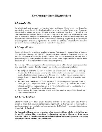 Electromagnetismo: ElectrostÃ¡tica - DTIC