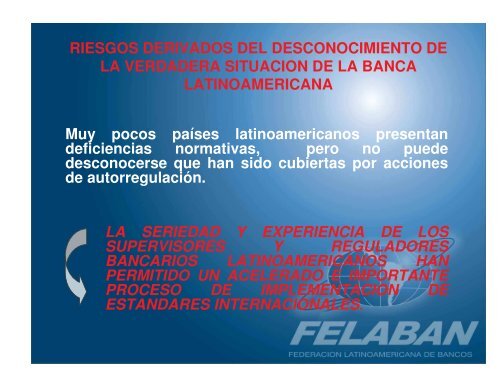 FEDERACION LATINOAMERICANA DE BANCOS - Felaban