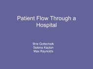 Patient Flow Through a Hospital