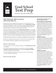 Test Prep - University of Minnesota