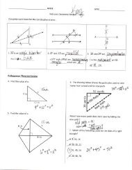 Geometry DFA Review Part 1 Key