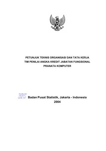 KEPUTUSAN KEPALA BPS Nomor 288 Tahun 2004