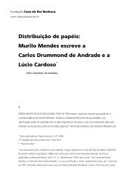 Distribuição de papéis: Murilo Mendes escreve a Carlos Drummond ...