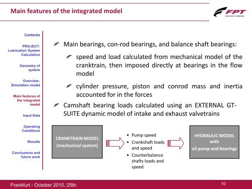 Lubrication system calculation with GT-SUITE - Gamma Technologies