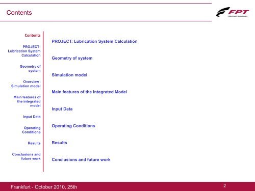 Lubrication system calculation with GT-SUITE - Gamma Technologies