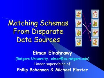 Matching Schemas From Disparate Data Sources