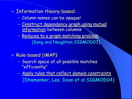 Matching Schemas From Disparate Data Sources