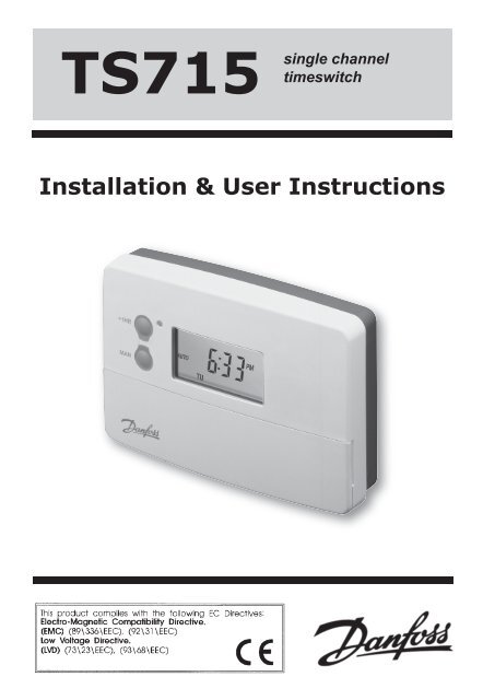 Danfoss TS715 timeswitch manual as used in Vizion - Thameswey ...