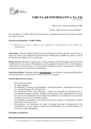 CIRCULAR INFORMATIVA No. 126