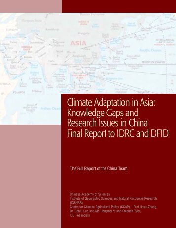 Climate Adaptation in Asia: Knowledge Gaps and Research Issues ...