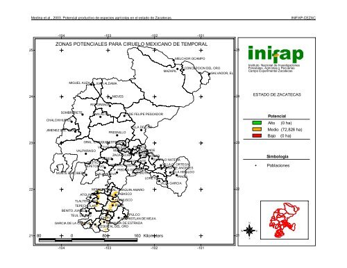 zonas potenciales para ciruelo mexicano de ... - INIFAP Zacatecas