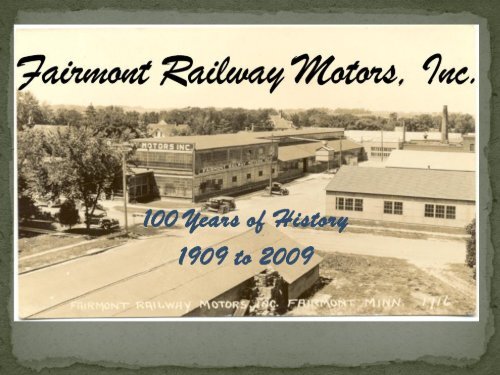 Fairmont Railway Motors, Inc.