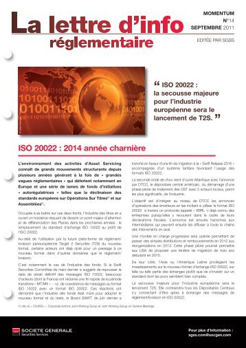 Mise en page 1 - Société Générale Securities Services