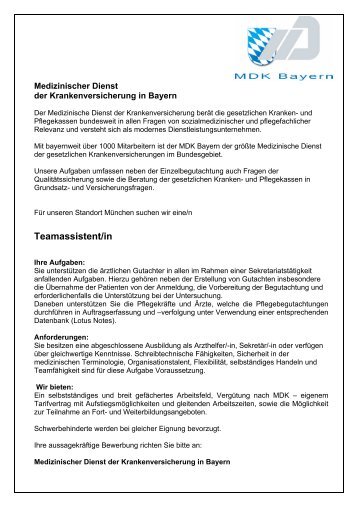 Medizinischer Dienst - MDK Bayern