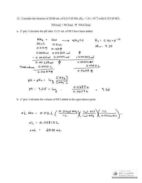 Exam #4 Key