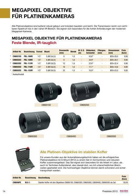 Machine Vision Department - Security Systems - Pentax