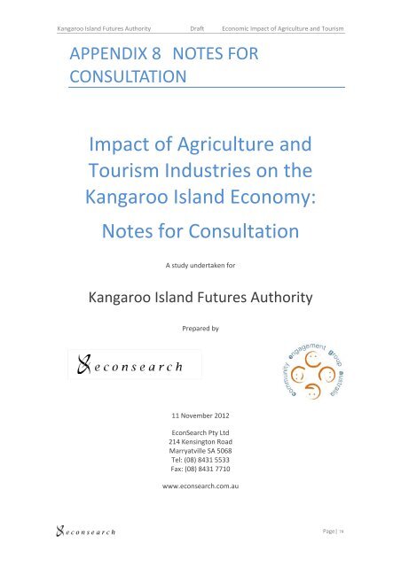 Kingscote Airport Business Case Appendices - Kangaroo Island ...