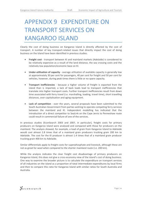 Kingscote Airport Business Case Appendices - Kangaroo Island ...