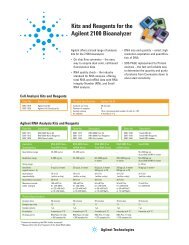 Kits and Reagents for the Agilent 2100 Bioanalyzer - MAF