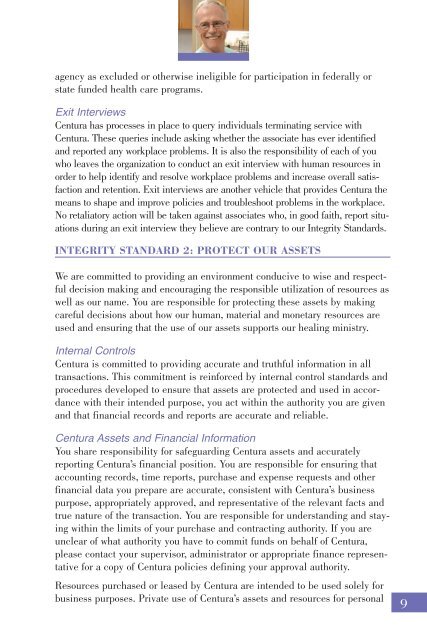 Integrity Standards Handbook - Penrose-St. Francis