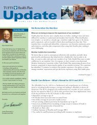 Spring 2013 Update - Tufts Health Plan