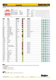 B2S-8 Application list - Beijer Automotive