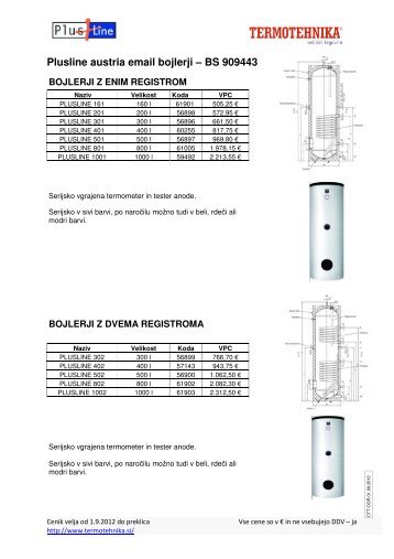 Plusline austria email bojlerji – BS 909443