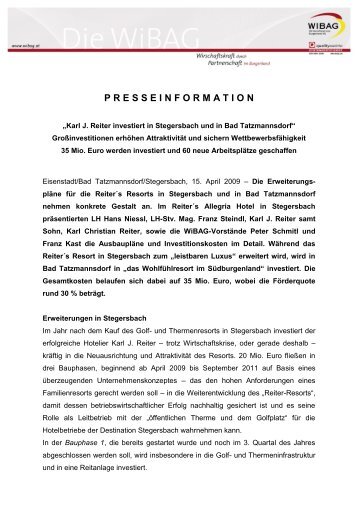 presseinformation - WiBAG