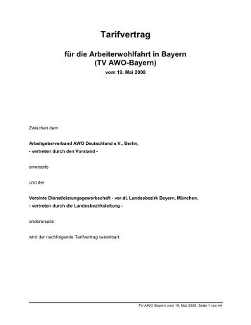 Zur Information innerhalb ver - Arbeitgeberverband AWO ...