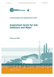 Assessment levels for Soil, Sediment and Water - ESdat
