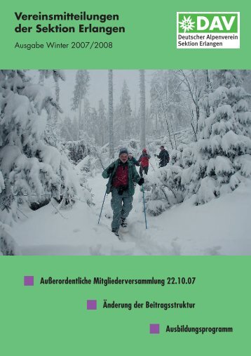 Sektionsmitteilung Winter 2007 - Alpenverein Sektion Erlangen
