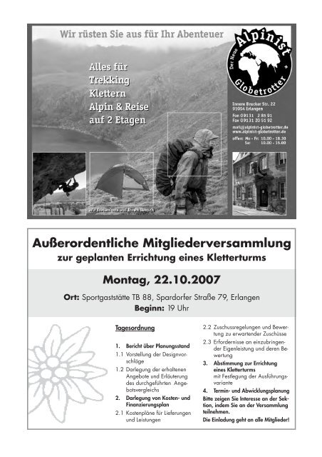 Sektionsmitteilung Winter 2007 - Alpenverein Sektion Erlangen
